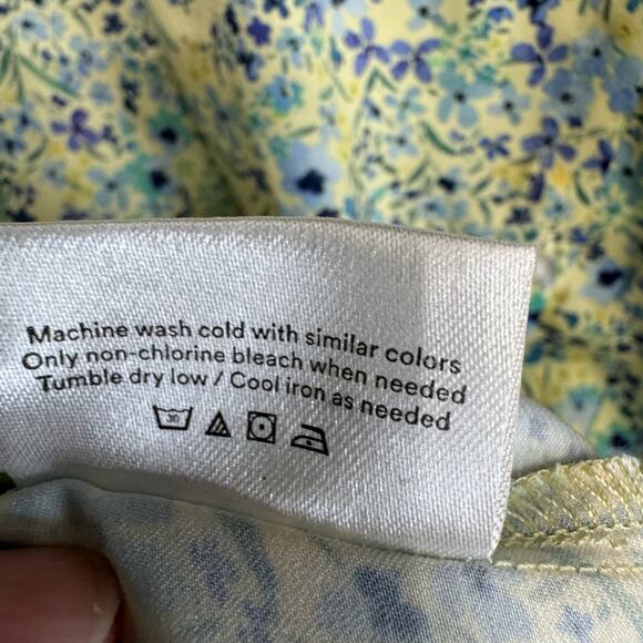 SummerSalt The All Dressed Up Button Up Blouse Floral Smock Collar Cuff 2XL - Picture 13 of 13